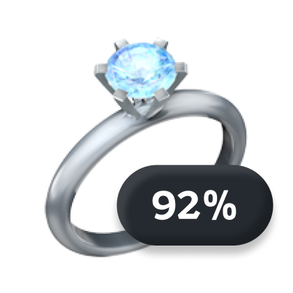 Marriage alignment score icon